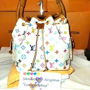 ♥️ LOUIS VUITTON MULTICOLOR PETITE NOE , Retired Limited Edition